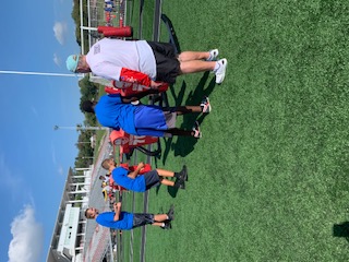 Students using Blocking Sled